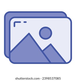 Grab this carefully crafted vector of pictures in trendy style, easy to use icon