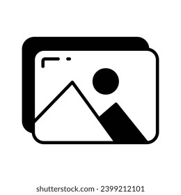 Grab this carefully crafted vector of pictures in trendy style, easy to use icon