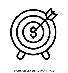 Grab this carefully crafted vector of business target in trendy style, financial focus icon design