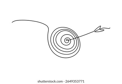 Agarra este Vector cuidadosamente diseñado de objetivo de negocio en el arte de línea única financiera de estilo de moda