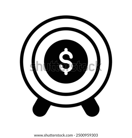 Grab this carefully crafted vector of business target in trendy style, financial focus icon design