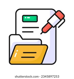 Grab this carefully designed business document concept vector, ready to use