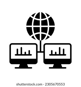 Entdecken Sie dieses sorgfältig gestaltete Symbol des globalen Netzwerks im modernen Stil, Premium-Symbol