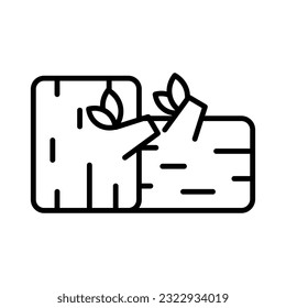 Begreifen Sie diese sorgfältig entworfene Symbol aus Brennholz in modernem Stil, einsatzbereit