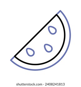 Grab this carefully designed icon of watermelon in trendy style, ready to use vector