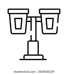 Agarra este icono cuidadosamente diseñado de luces de calle en estilo moderno
