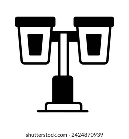 Grab this carefully designed icon of street lights in modern style
