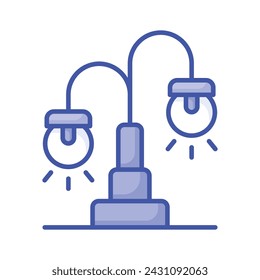 Grab this carefully designed icon of street lights in modern style