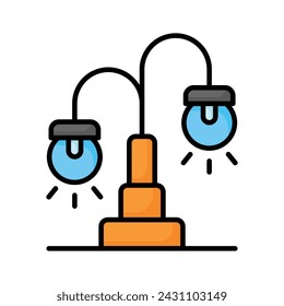 Grab this carefully designed icon of street lights in modern style