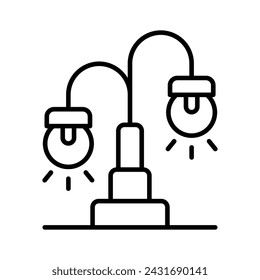 Grab this carefully designed icon of street lights in modern style