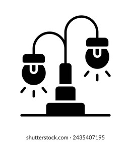 Grab this carefully designed icon of street lights in modern style