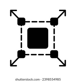 Grab this creative design vector of image resize in modern style