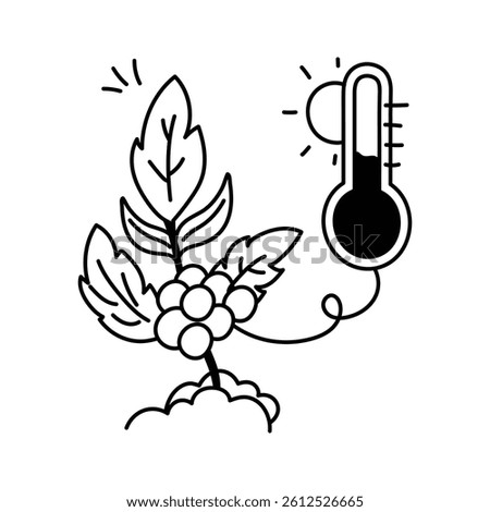 Grab this creative icon of coffee plant in modern style