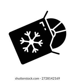 Grab this creative icon of compact disc in glyph modern style