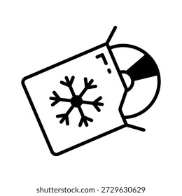 Grab this creative icon of compact disc in glyph modern style