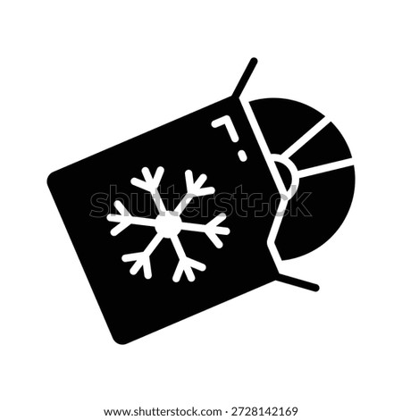 Grab this creative icon of compact disc in glyph modern style