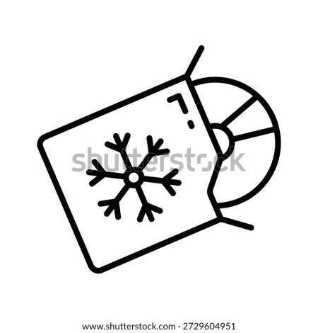 Grab this creative icon of compact disc in line modern style