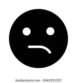 Grab this creative icon of disappointed emoji in modern style
