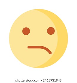 Grab this creative icon of disappointed emoji in modern style