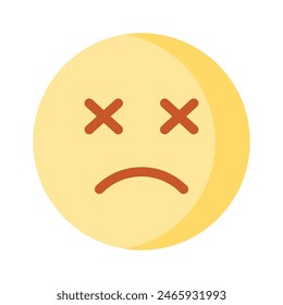 Grab this creative icon of disappointed emoji in modern style