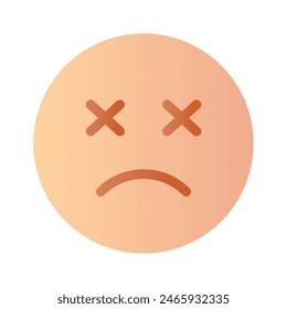 Grab this creative icon of disappointed emoji in modern style