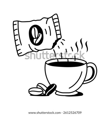 Grab this creative icon of instant coffee in modern style