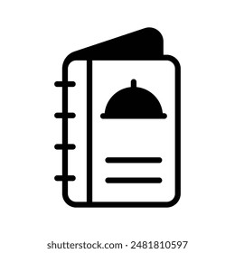 Grab this creative icon of menu card in editable style