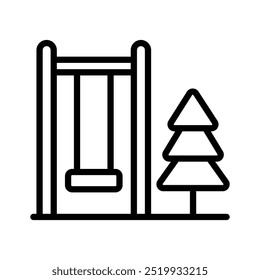 Grab this creative icon of playground in modern style