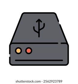 Grab this creatively crafted external hard drive icon in modern style