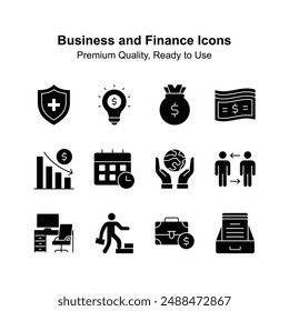Holen Sie sich diese kreativ gestalteten Icons für Unternehmen und Finanzen