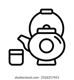 Grab this creatively designed amazing icon of teapot, premium vector