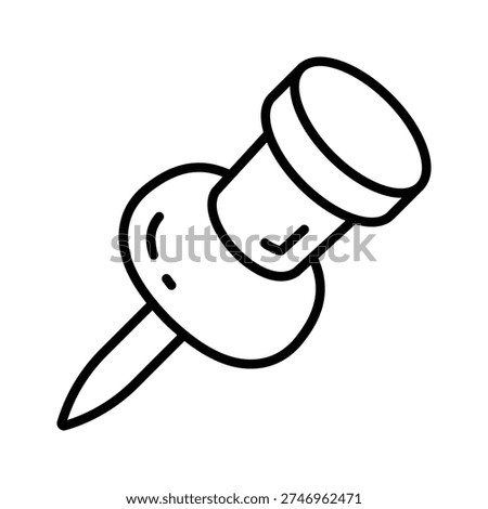 Grab this creatively designed amazing outline icon of thumbtack