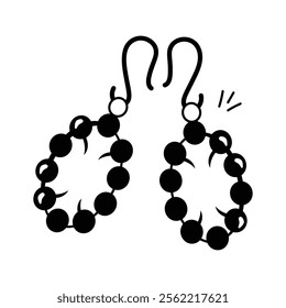 Grab this creatively designed earrings icon in modern style