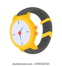 Grab this creatively designed hand drawn icon of wristwatch