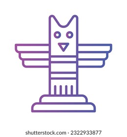 Grab this creatively designed icon of totem in trendy style, editable vector