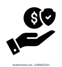 Adquiera este icono de protección de préstamos diseñado de forma creativa al estilo moderno