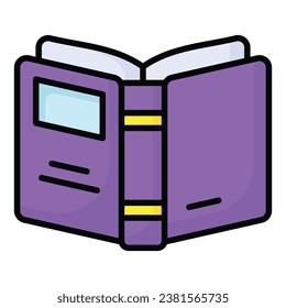 Grab this creatively designed icon of book, download this premium vector