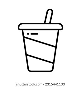 Grab this creatively designed vector of drink in trendy style, ready to use icon
