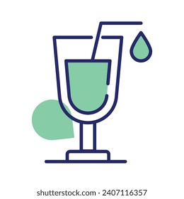 Grab this creatively designed vector of drink in trendy style, ready to use icon