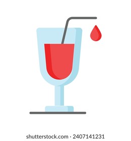 Grab this creatively designed vector of drink in trendy style, ready to use icon