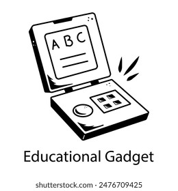Agarra este doodle icono de un gadget educativo 