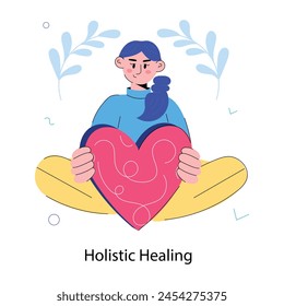 Grab this doodle mini illustration of holistic healing 