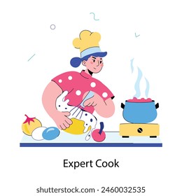 Agarra esta mini ilustración de garabato de cocinero experto 