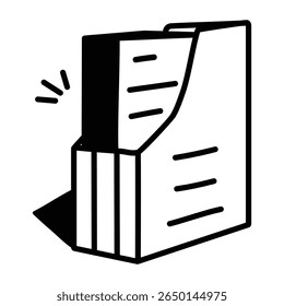 Grab this doodle style file organizer icon now.

