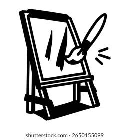 Grab this doodle style icon of a canvas.

