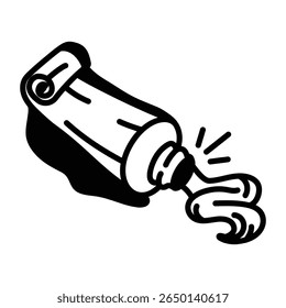 Agarra este icono de tubo de pintura estilo doodle hoy.

