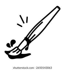 Grab this drawing style paintbrush icon for creativity.

