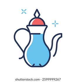 Grab this easy to use line icon of arabic teapot