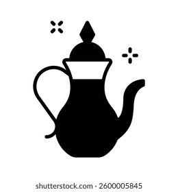 Grab this easy to use line icon of arabic teapot