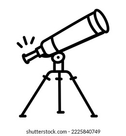 Grab this editable doodle icon of telescope 